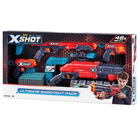  Bộ đồ chơi phóng thanh xốp mút X-Shot (4 bệ phóng, 6 lon, 48 thanh mút)- 36251 