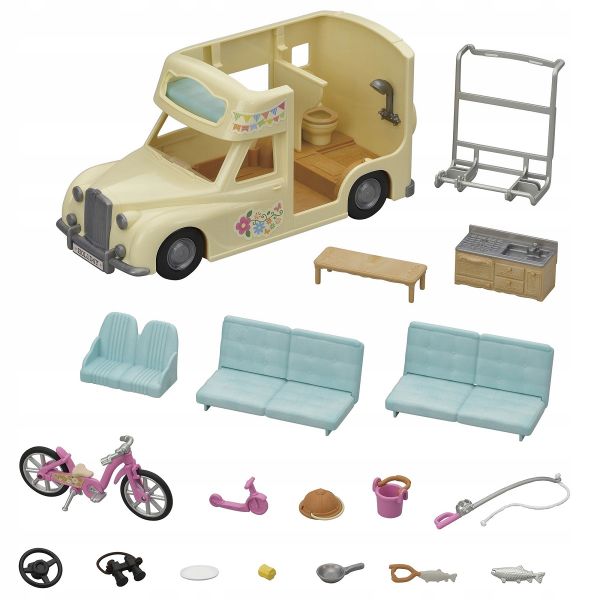 Xe cắm trại gia đình Family Campervan Sylvanian Families 5454