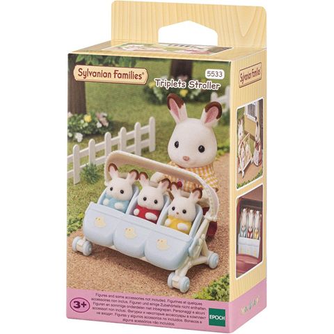  Xe đẩy 3 chỗ Sylvanian Families Triplets Stroller 