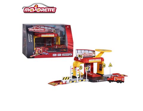  Bộ Đồ Chơi Mô Hình Trạm Cứu Hộ Hàng Không MAJORETTE Creatix Airport Rescue Playset + 1 Xe 