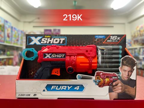  Đồ chơi phóng thanh xốp mút Fury 4 X-Shot (16 thanh mút) - 36377 