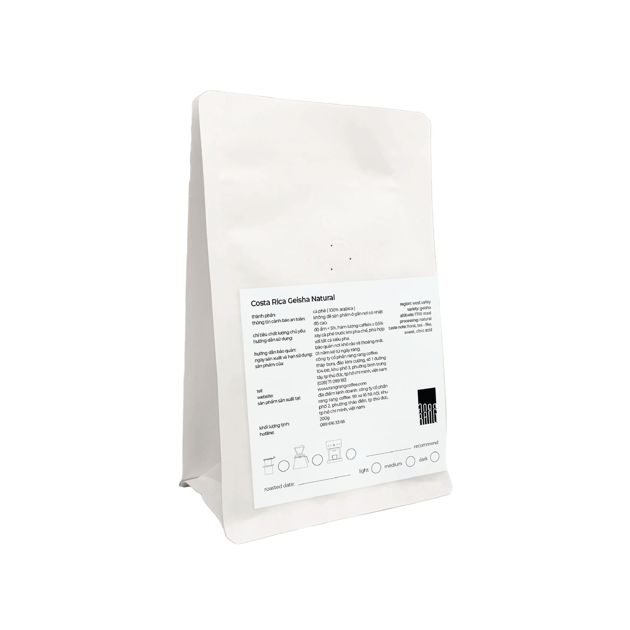 Roastery Bean COSTA RICA Geisha 200gram