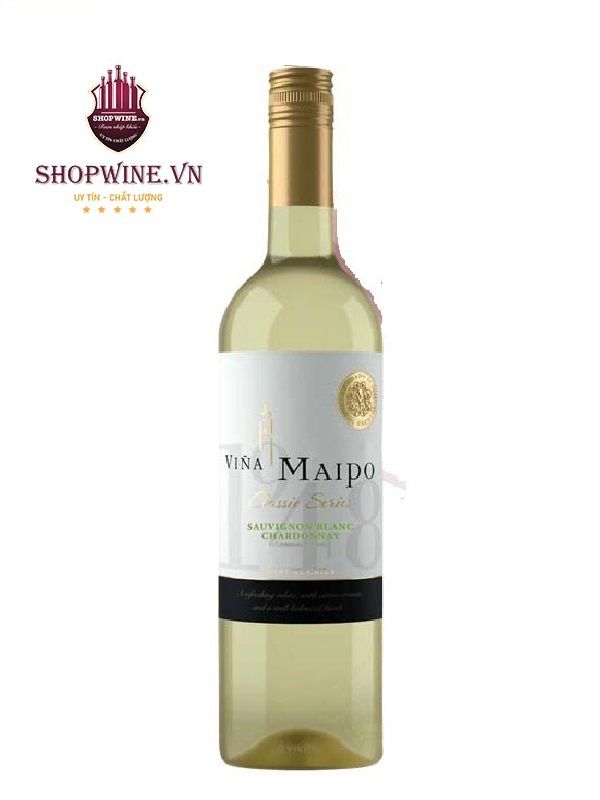 White - VINA MAIPO Classic Series Sauvignon Blanc Chardonnay , 75CL