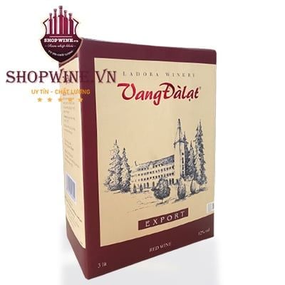 Rượu Vang Bịch Đà Lạt Export hộp 3lít