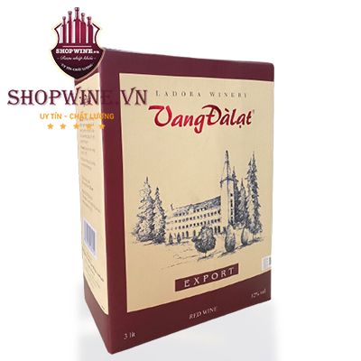 Rượu Vang Bịch Đà Lạt Export hộp 3lít