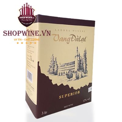 Rượu Vang Bịch Đà Lạt Superior hộp 3lít