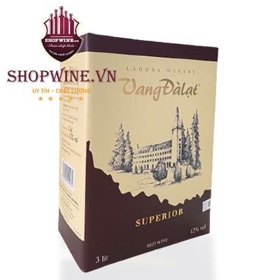 Rượu Vang Bịch Đà Lạt Superior hộp 3lít