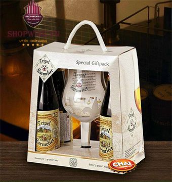 Hộp Quà Bia Nhập Khẩu Karmeliet (4 chai 330ml + 1 ly)