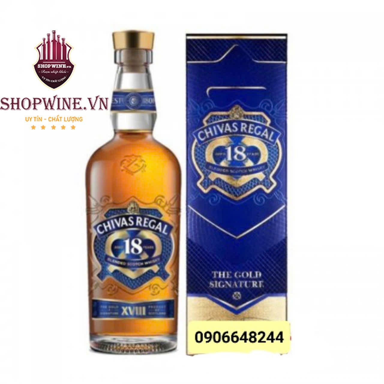 RƯỢU CHIVAS REGAL 18 NĂM MẪU MỚI CHÍNH HÃNG
