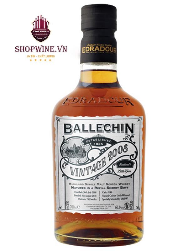  Rượu Ballechin 2008 Single Malt Scotch Whisky 
