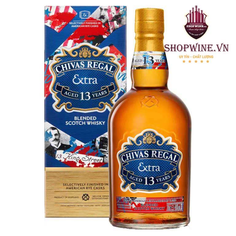  Rượu Chivas 13 Extra American Rye Casks (Xanh) 