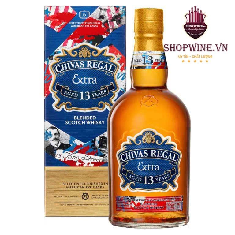 Rượu Chivas 13 Extra American Rye Casks (Xanh)
