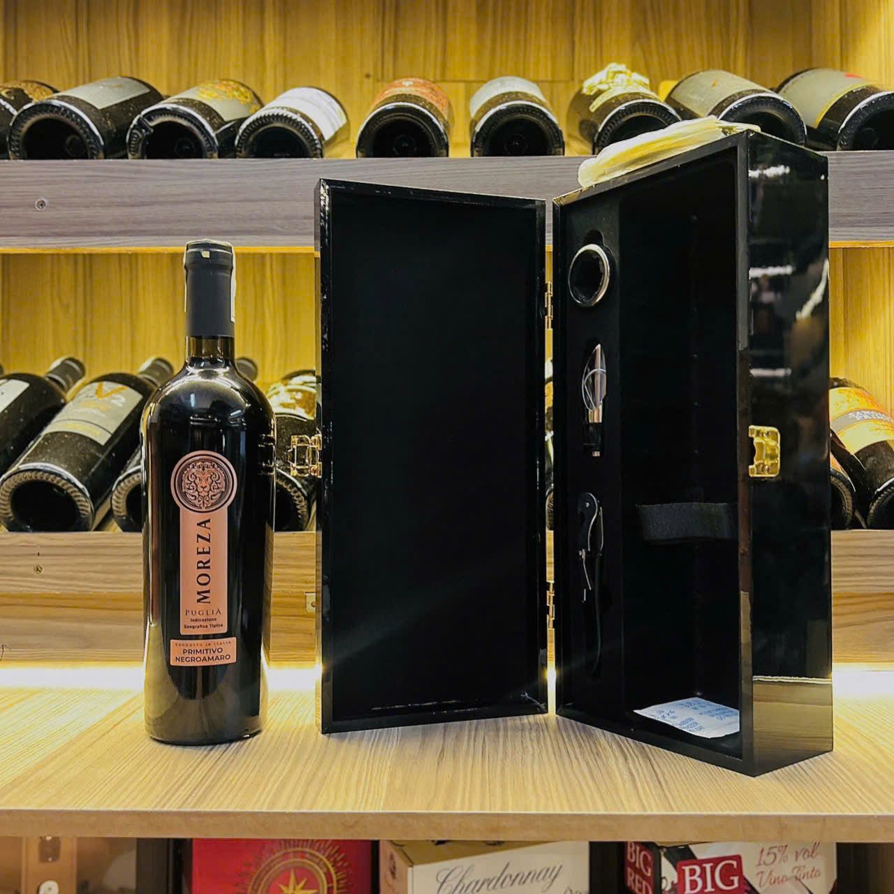 Rượu Vang Moreza Puglia Primitivo Negroamaro + Hộp