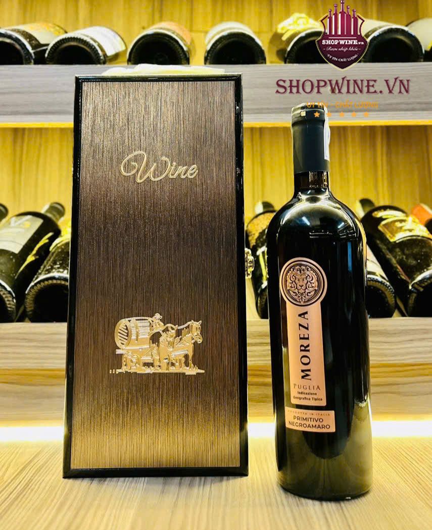 Rượu Vang Moreza Puglia Primitivo Negroamaro + Hộp