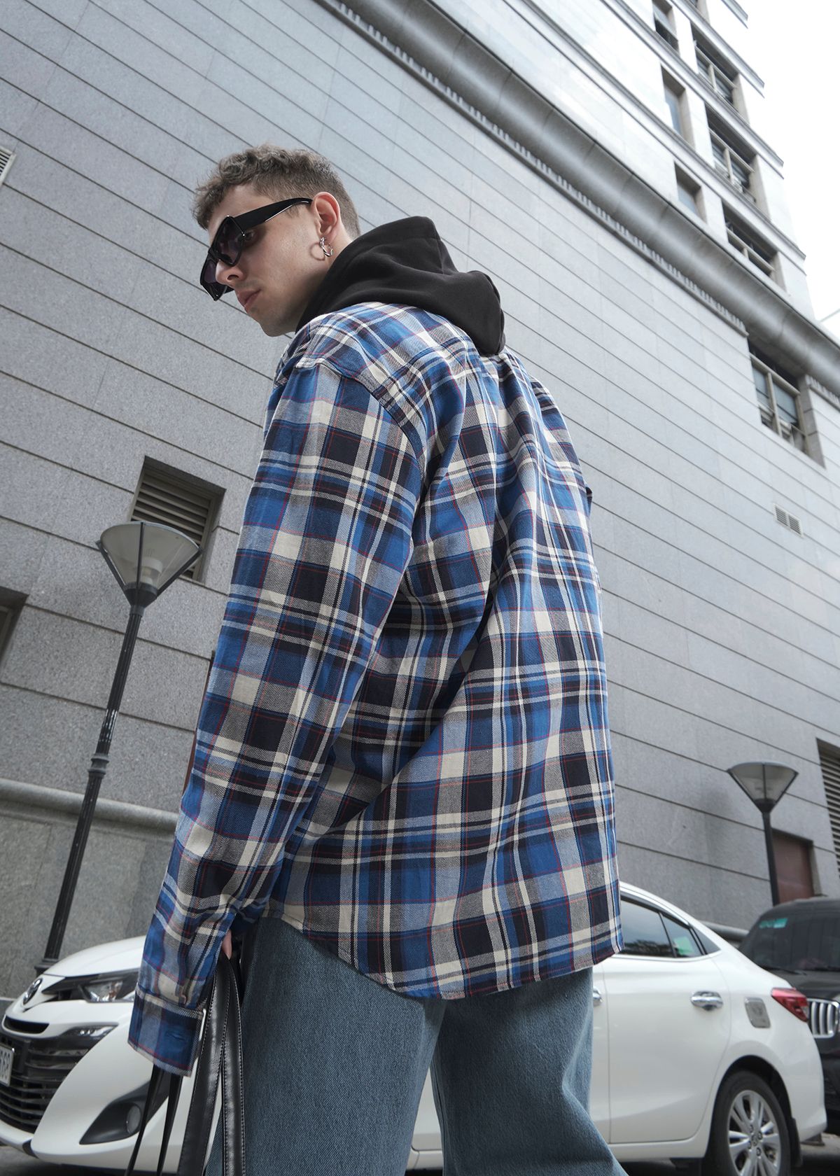 Plannel Checked Shirt - Blue