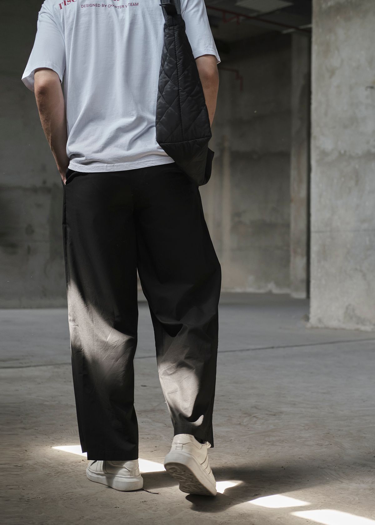 Wide Leg Trousers - Black