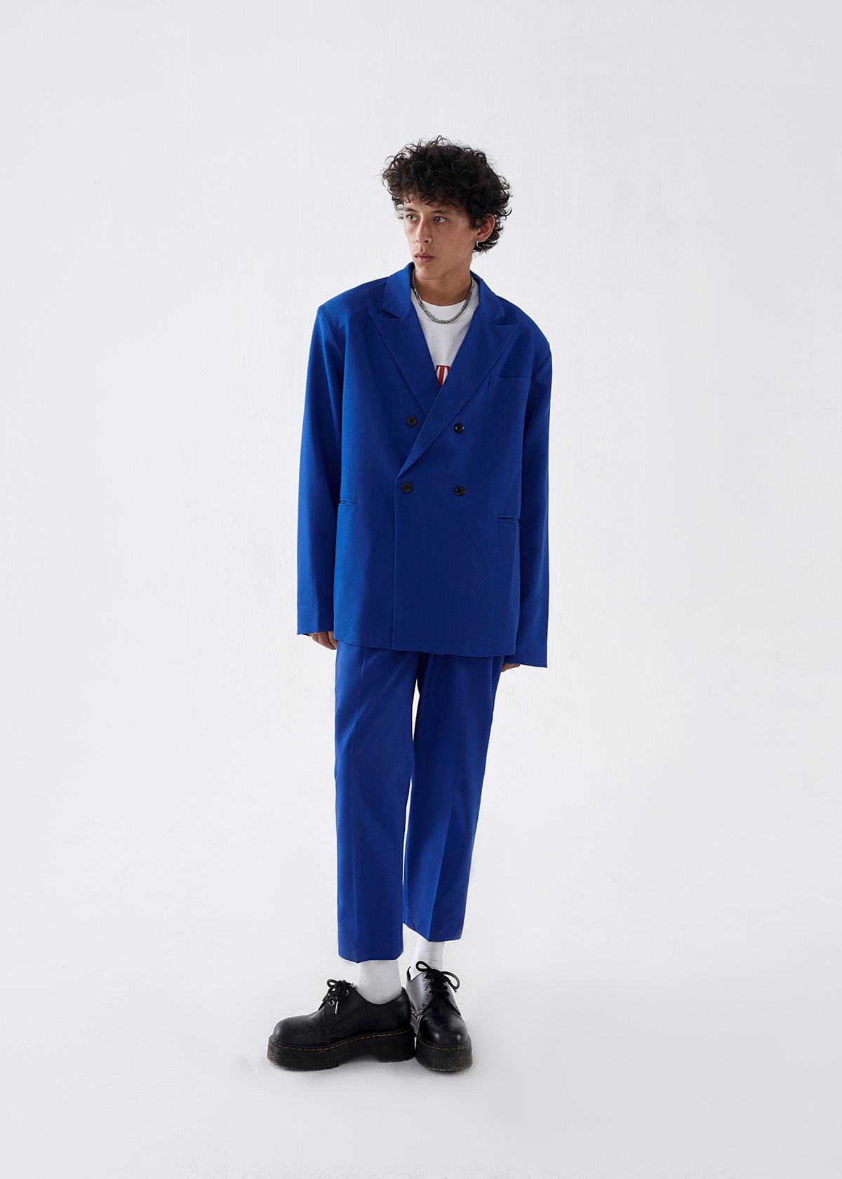 Pleated Trousers - Blue