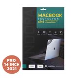  Bộ dán 6in1 Macbook Pro 14" 2021 chính hãng ANDORA 