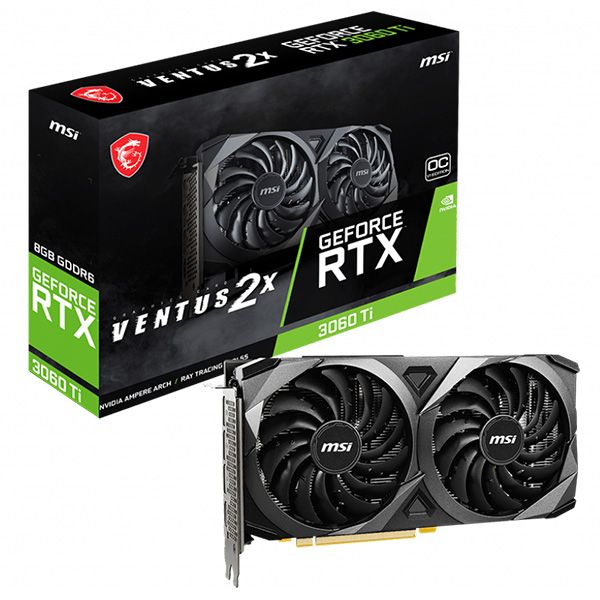 Card màn hình MSI RTX 3060 Ti VENTUS 2X OCV1-8GB (LHR)