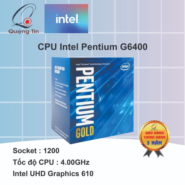 CPU Intel Pentium G6400 | 1200