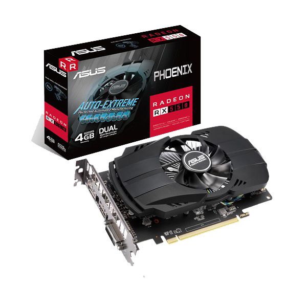 Card màn hình Asus AMD Phoenix Radeon RX 550 4GB GDDR5 (PH-RX550-4G-EVO)