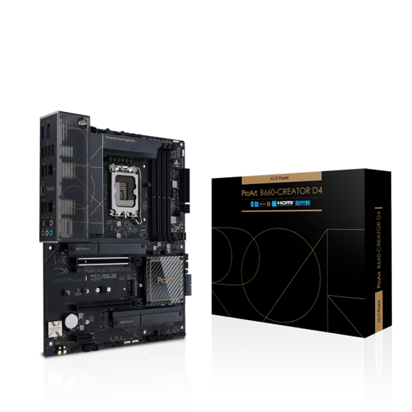 Mainboard Asus Proart B660-Creator D4 (Intel B660, Socket 1700, ATX, 4 khe RAM DDR4)
