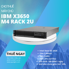 Cho thuê máy chủ IBM X3650 M4 Rack 2U (7915C2A)