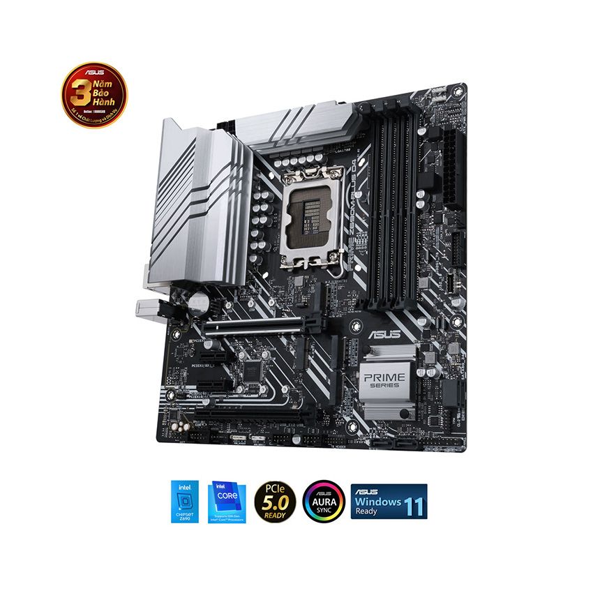 Mainboard Asus Prime Z690M-Plus D4 (Intel Z690, Socket 1700, ATX, 4 khe RAM DDR4)