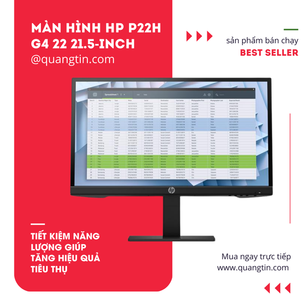 Màn hình HP P22h G4 22 21.5-inch 7UZ36AA FHD