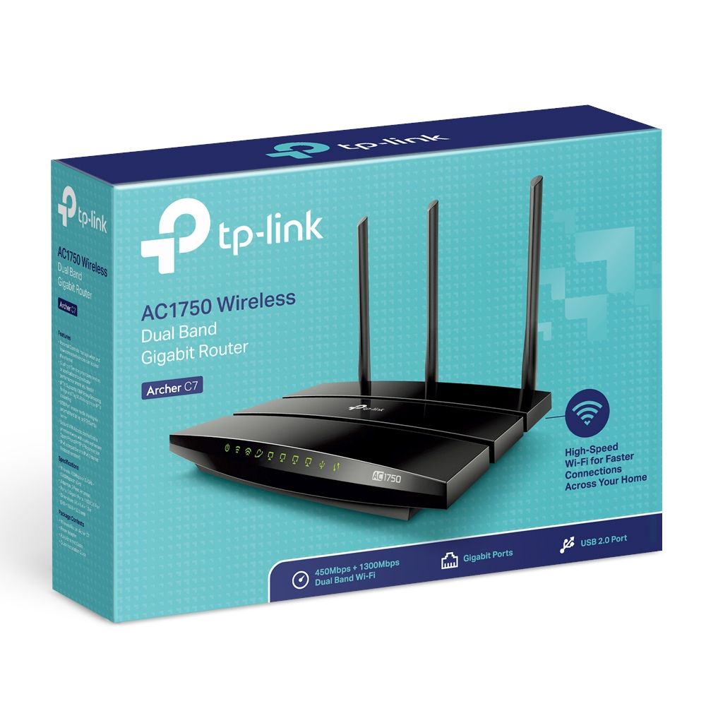 Router Wi-Fi TP-Link Gigabit Băng Tần Kép AC1750 Archer C7