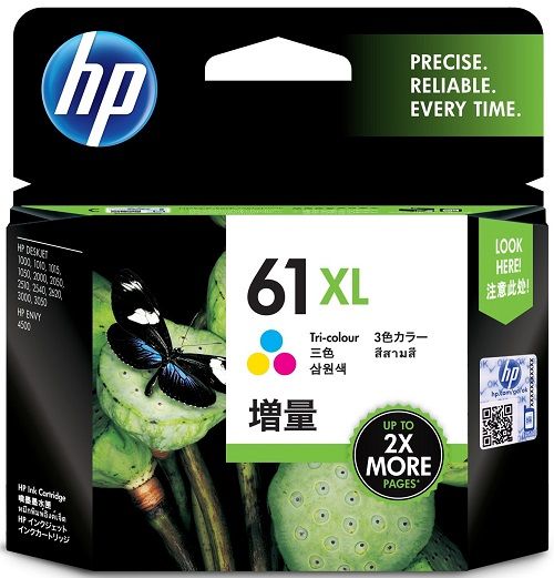 Mực in Chính hãng HP 61XL High Yield Tri-color Ink Cartridge (CH564WA)