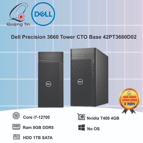 Máy trạm Workstation Dell Precision 3660 Tower CTO Base 42PT3660D02 - Chính Hãng