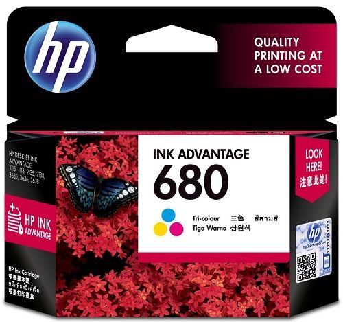 Mực in Chính hãng HP 680 Tri-color Original Ink Advantage Cartridge (F6V26AA)