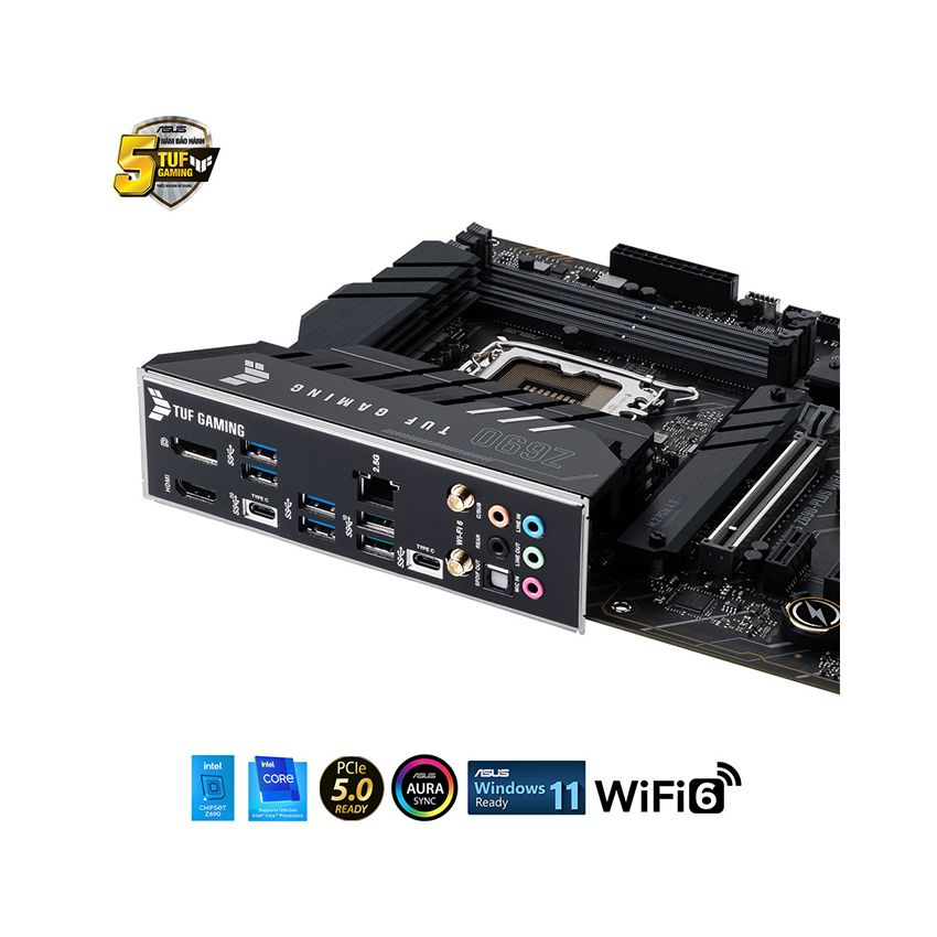 Mainboard Asus Tuf Gaming Z690-Plus Wifi D4 (Intel Z690, Socket 1700, ATX, 4 khe RAM DDR4)