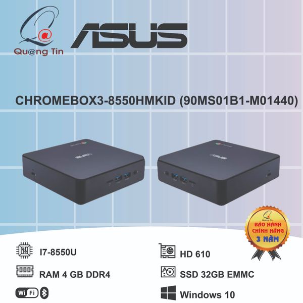 Máy tính để bàn Asus Mini CHROMEBOX3-8550HMKID (90MS01B1-M01440) - Chính Hãng