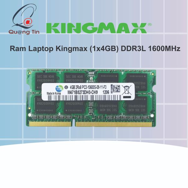 Ram Laptop Kingmax (1x4GB) DDR3L 1600MHz - Chính Hãng