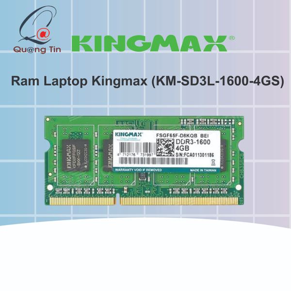 Ram Laptop Kingmax (KM-SD3L-1600-4GS) 4G (1x4B) DDR3 1600Mhz - Chính hãng