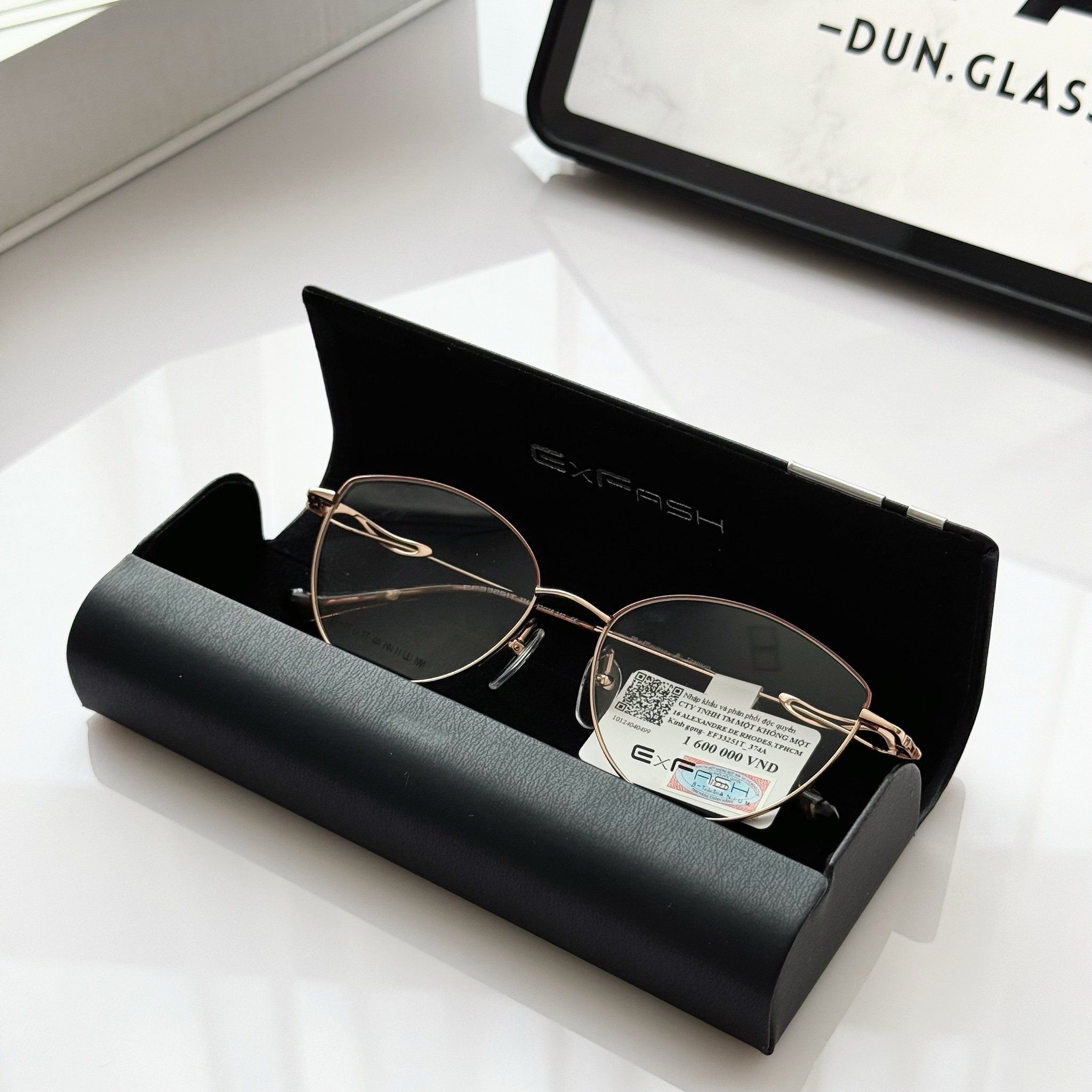 Gọng kính kim loại mắt mèo Exfash EF33251T_374A