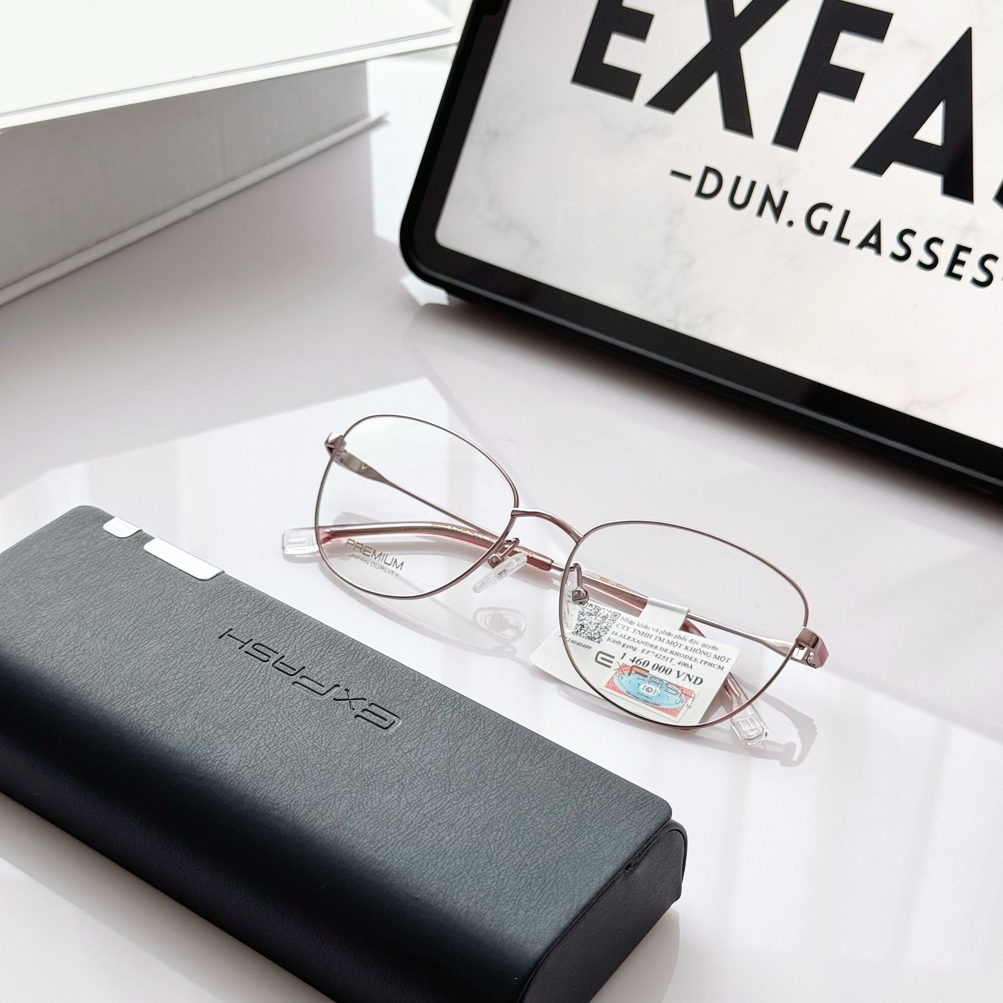 Gọng kính mắt mèo kim loại EF74251T