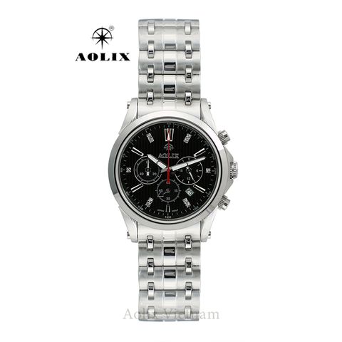  Đồng Hồ Chronograph Aolix AL-7050G Nam Dây Thép 