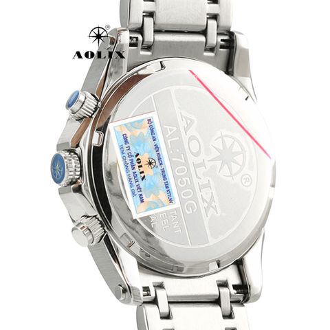  Đồng Hồ Chronograph Aolix AL-7050G Nam Dây Thép 