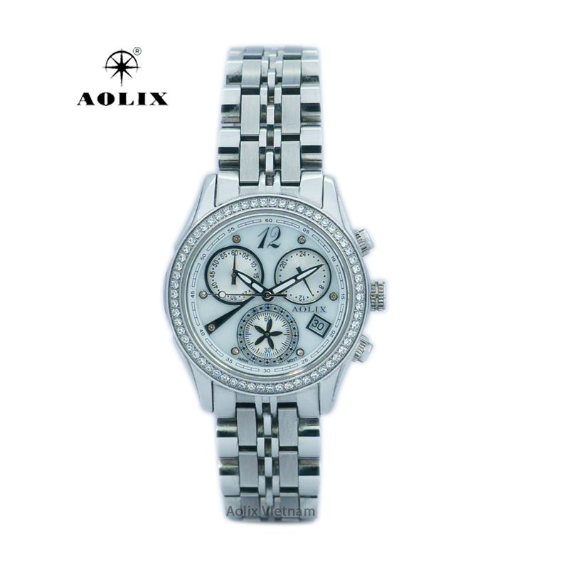  Đồng Hồ Chronograph Aolix AL-7066L Nữ Dây Thép 