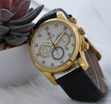  Đồng Hồ Dây Da Chronograph 6 Kim Aolix AL-7049G Sapphire Chính Hãng 