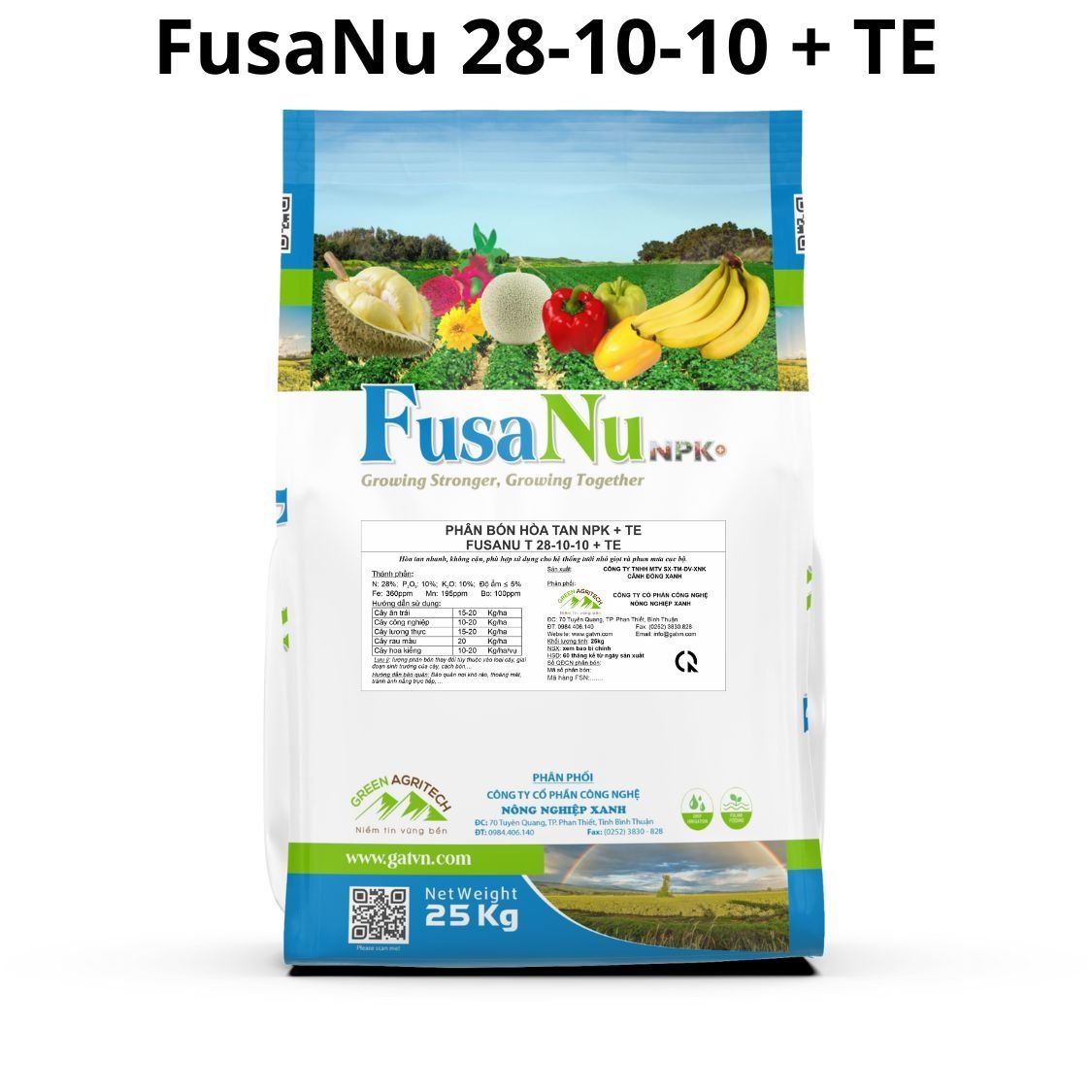 Phân bón hòa tan FusaNu 28-10-10 + TE