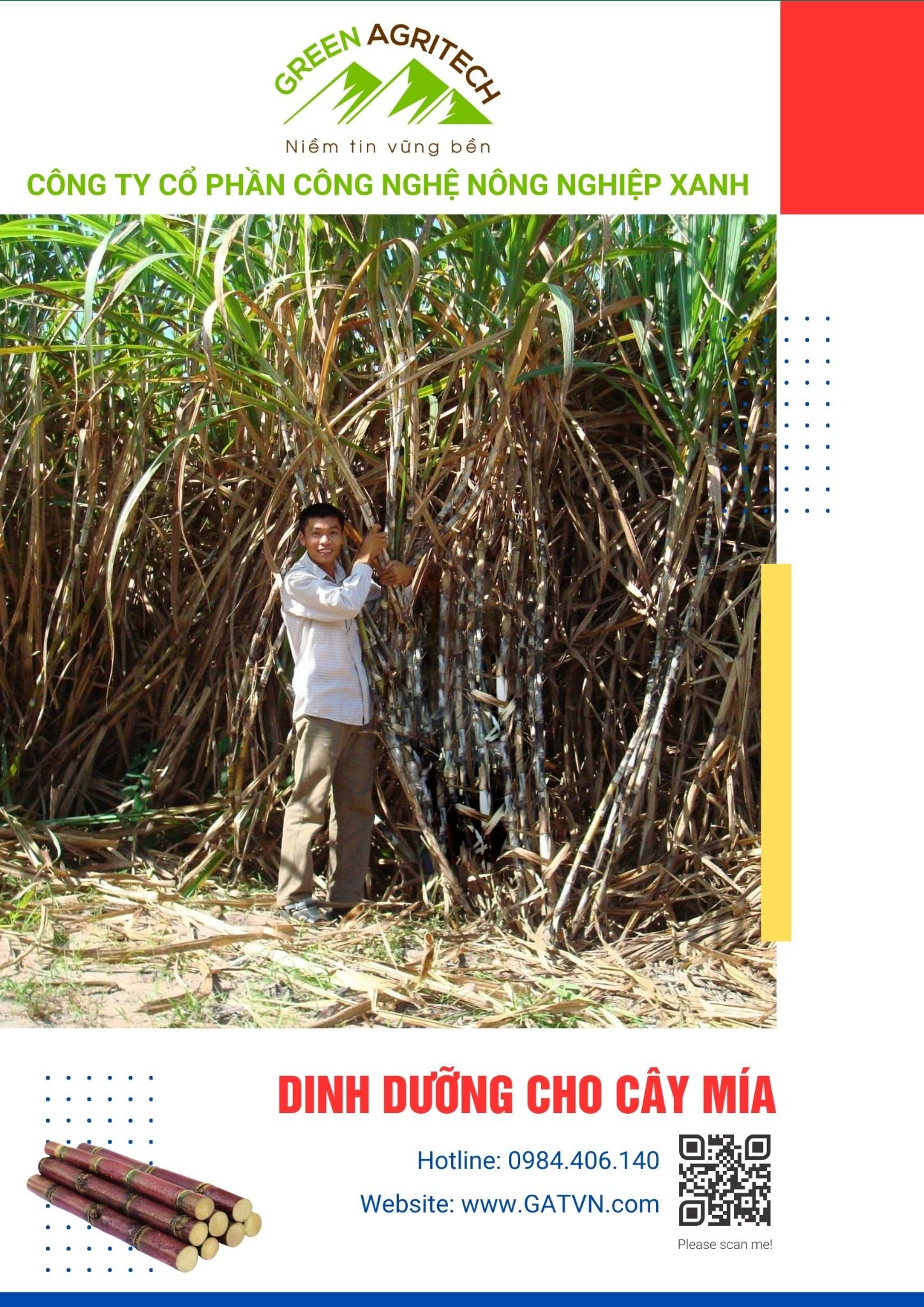 Dinh dưỡng cho cây mía - Phân bón hòa tan Gatit