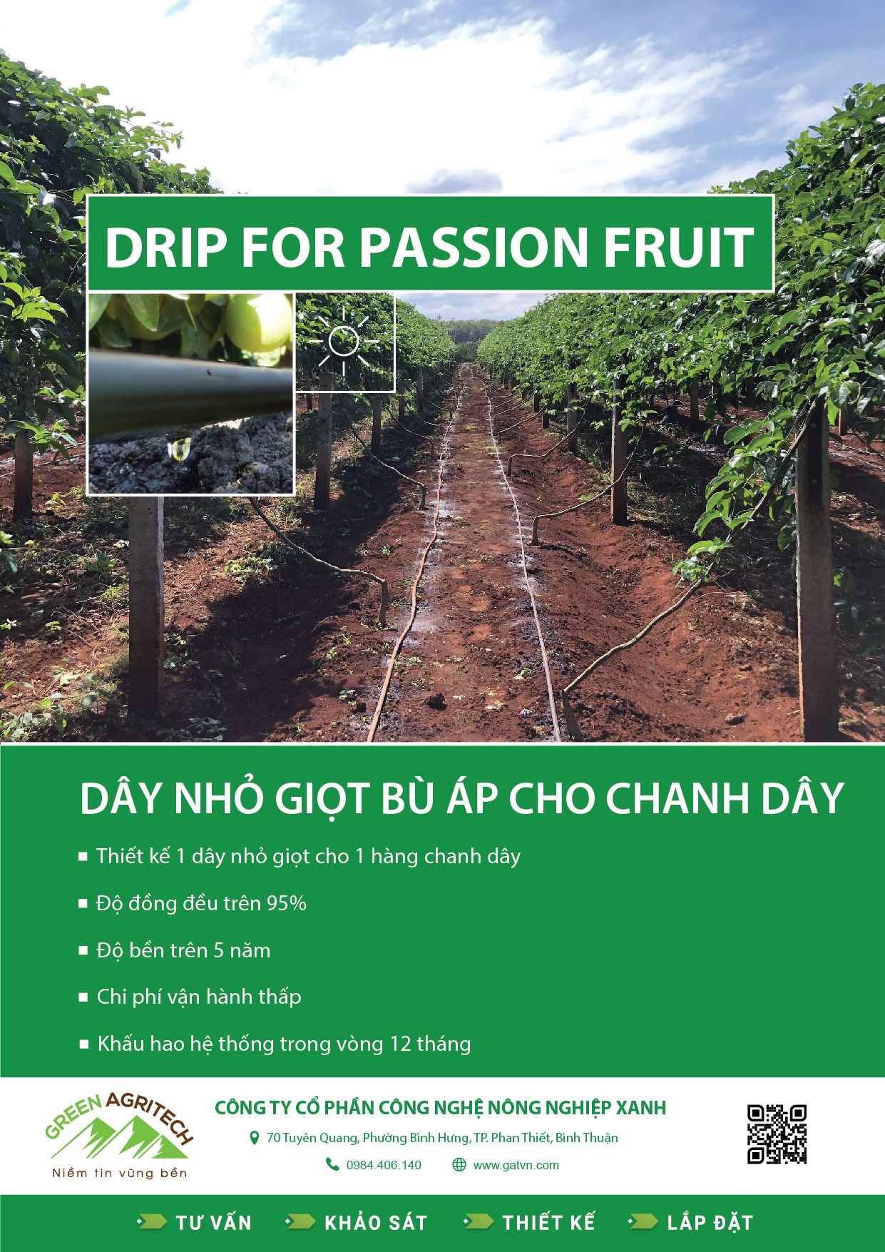  Dây tưới nhỏ giọt cho Chanh Dây 