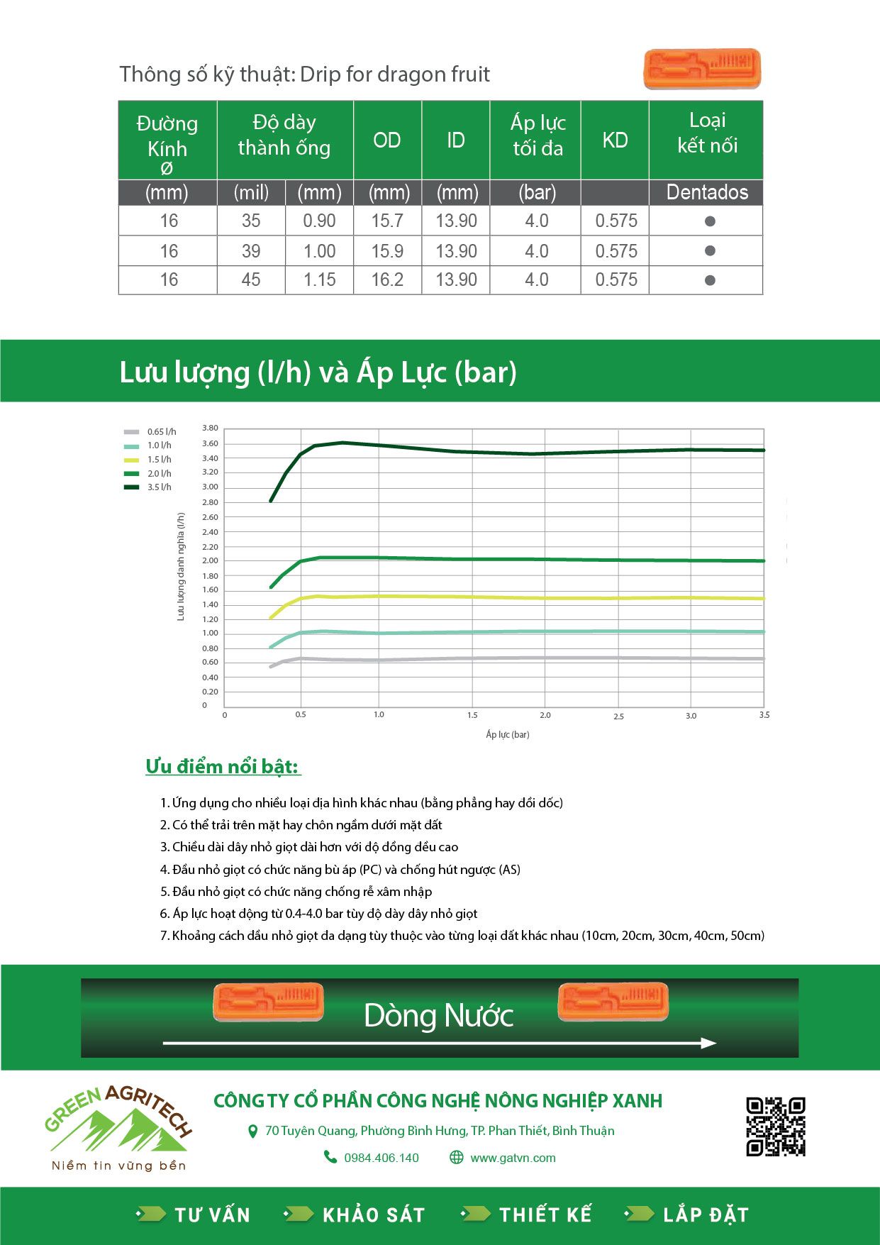  Dây tưới nhỏ giọt cho Thanh Long 