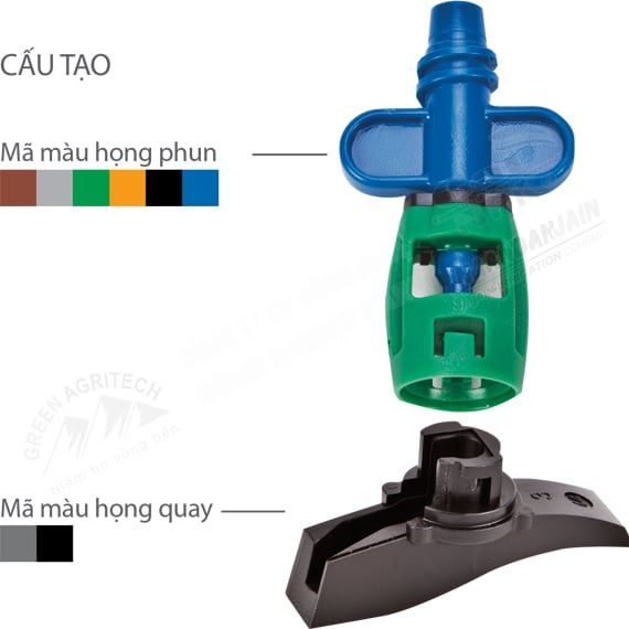 Tưới phun mưa trong nhà màng GREEN SPIN