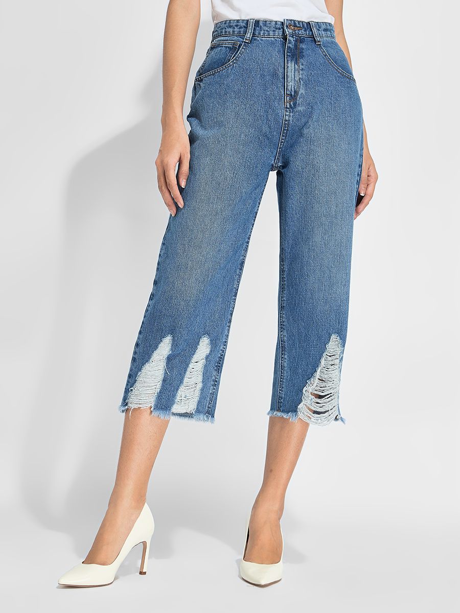Quần dài jeans nữ SJW-986-85 (Super high rise- straight)
