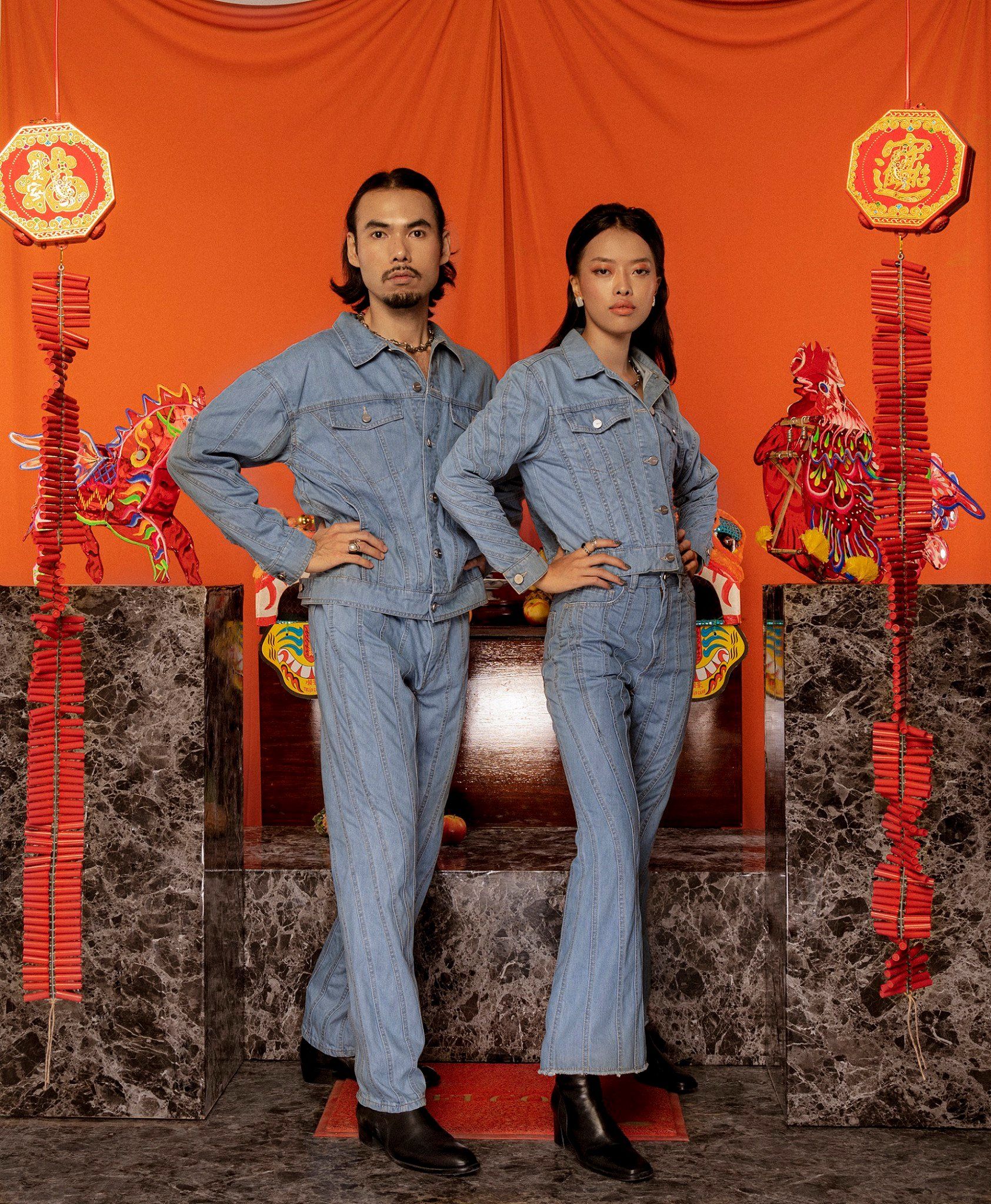 Quần jean nữ ống loe kiểu viền WJB0102-40 (Tailor)